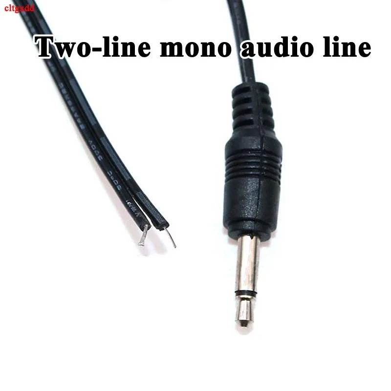 cltgxdd Two-line Mono Stereo Headset male Plug with cable 2 pole 3.5mm plug DIY Replace Audio Cable Repair wire rod