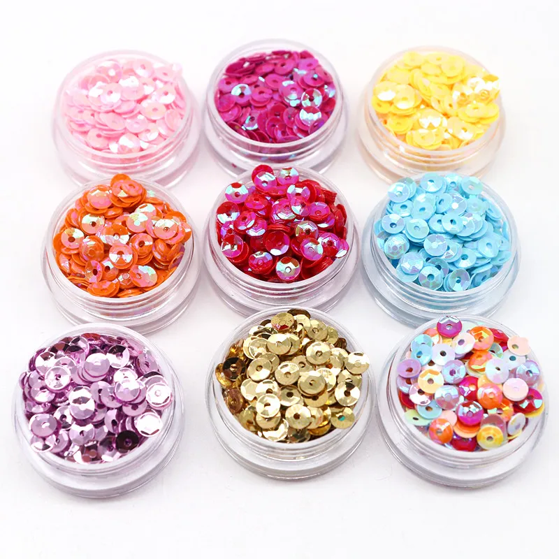 20g Color 4mm5mm Series Concave Loose Sequins for Embroidery, Hand-Sewn Wedding DIY Crafts Clothing Accessories Beaded Pieces