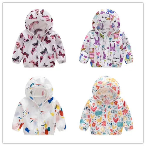 Ropa de protección solar de dibujos animados para niños, chaquetas infantiles para niños, Tops para niñas, ropa para niños, novedad de verano