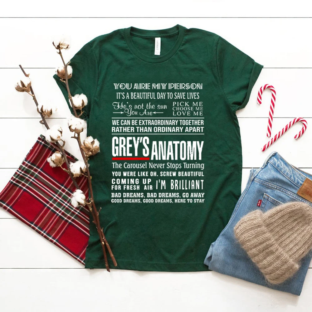 Grey\'s Anatomy Shirt Greys Anatomy Quotes T-shirt You Are My Person Shirt It\'s A Beautiful Day To Save Lives Shirt Graphic Tee