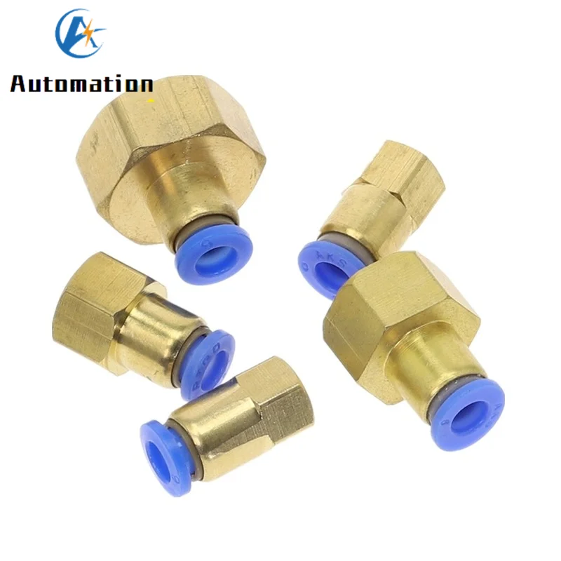 Złączka rurowa powietrza 10mm 12mm 8mm 6mm Rura węża 1/8" 3/8" 1/2" BSP 1/4" Gwint wewnętrzny Mosiężne złącze pneumatyczne Szybkozłączka