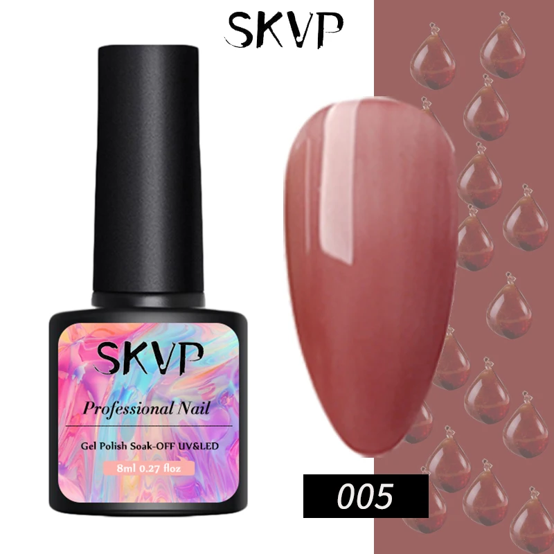 Skpv-esmalte de gel para unhas, cores transparentes, glitter, uv, gel de gelatina, esmalte em gel para secagem