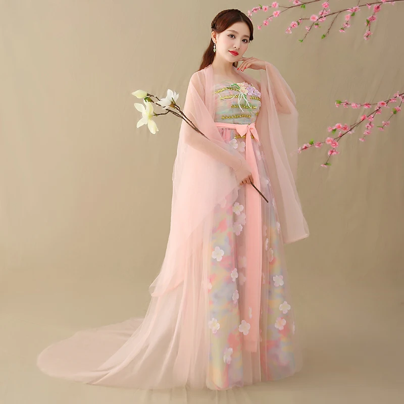 2020 new qing dynasty female princess costume hanfu delicate embroidery hanfu drame costume stage performance