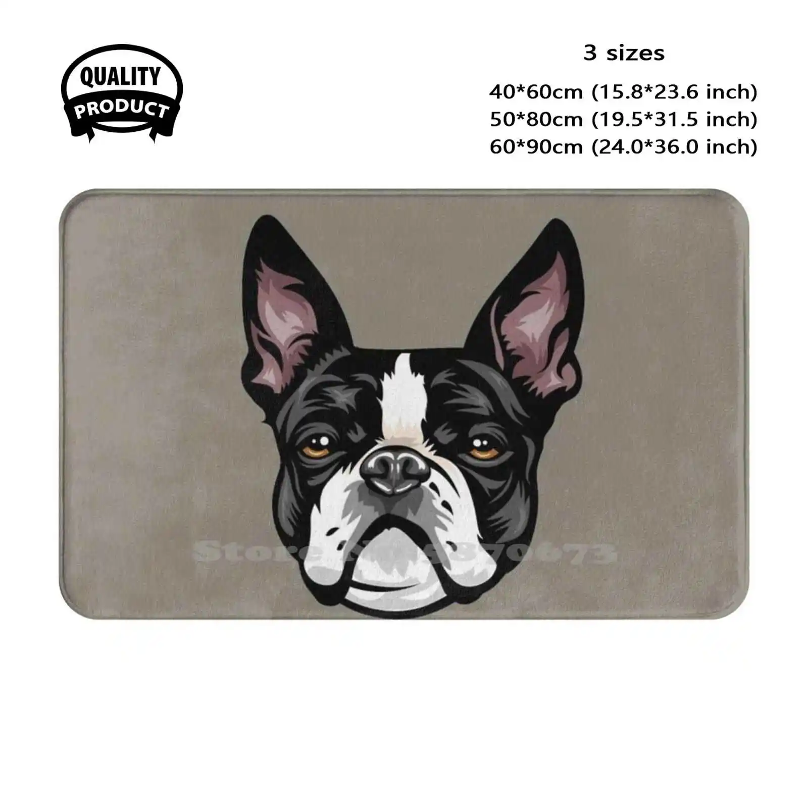 Boston Bull Terrier Lover'S Gift. Soft Cushion Home Carpet Door Mat Car Rug Boston Bull Dog Boston Bulls Dog Lovers Canine For