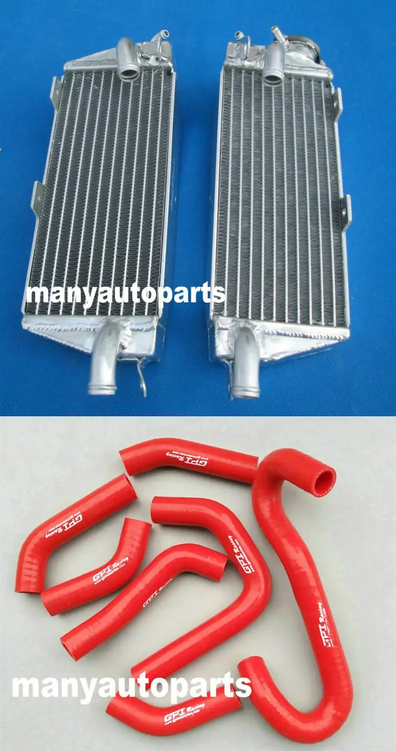 

ALUMINUM RADIATOR&RED SILICONE HOSE FOR HUSQVARNA HUSKY AE/CR/WR/XC 400/430/500 84-1988