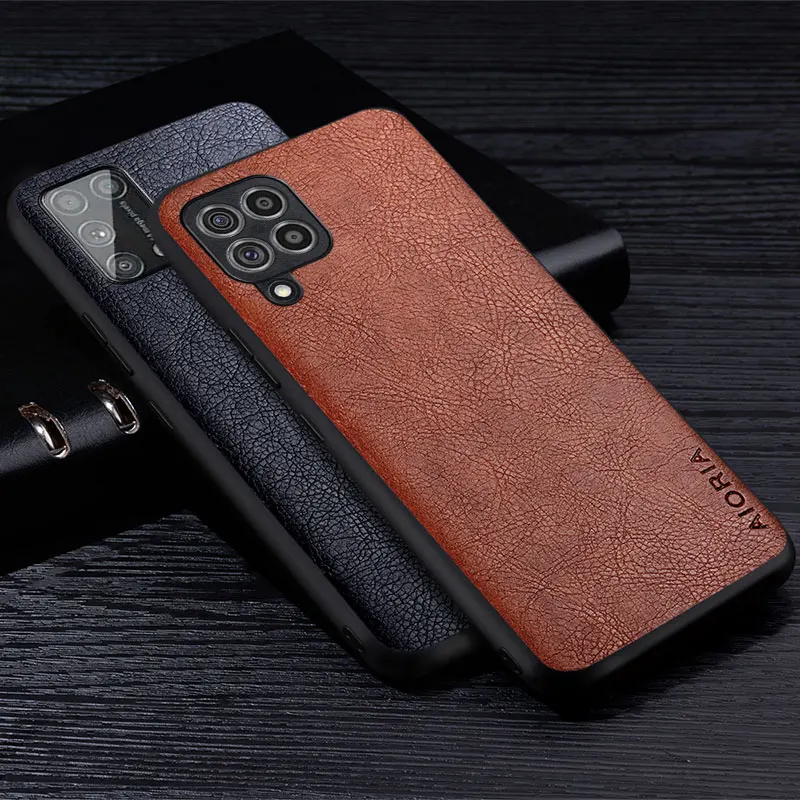 Leather Case For Samsung Galaxy A12 A22 A32 5G M51 M31 M11 M31S S20 FE M32 A12 A51 A71 A31 A52 A21S A72 Retro Litchi Back Cover