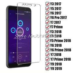 HD Tempered Glass For Huawei Y5 Y3 Y6 Pro Y7 2017 Prime 2018 Y9 2019 Y7Prime Y5Prime Screen Protector Film