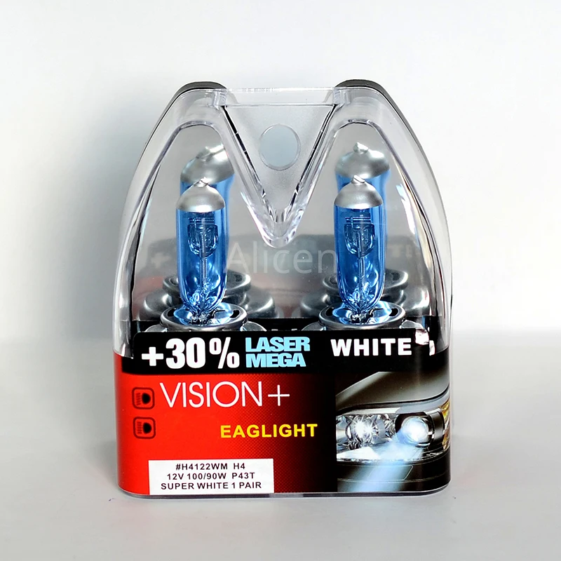 100W 12V Super White bulbs H7 Racing Vision +30% More Brightness Auto Headlight Hi/lo Beam Halogen Lamp Rally Performance Pair