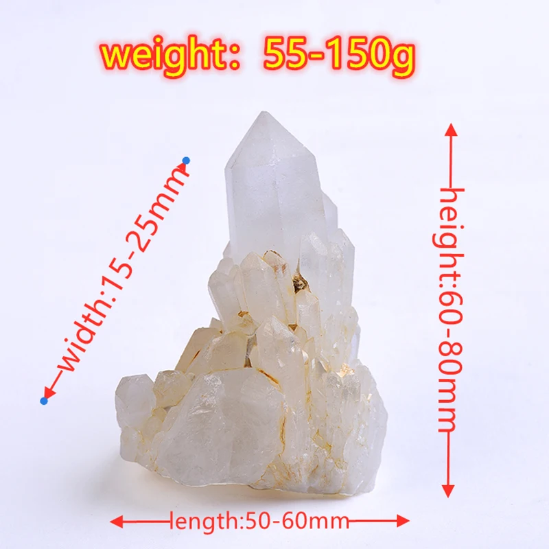 1PC 100% Natural Crystal Cluster Irregular Quartz Reiki Healing Stone Crystal Point Specimen Mineral Collect Home Decor DIY Gift