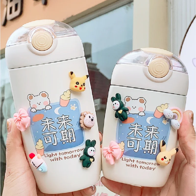 

Thermos Bottle children's Straw Cup Vacuum Flask Sealed Leakproof Stainless Steel Milk Big Capacity