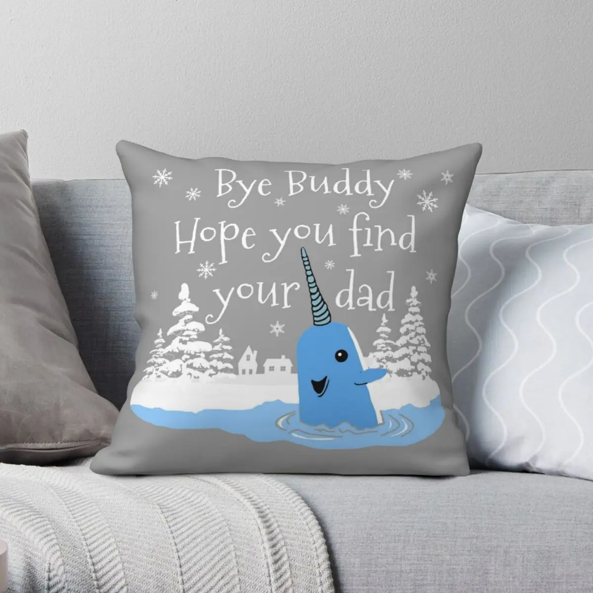 Bye Buddy Hope You Find Your Dad Square Pillowcase Polyester Linen Velvet Pattern Zip Decor Pillow Case Home Cushion Case