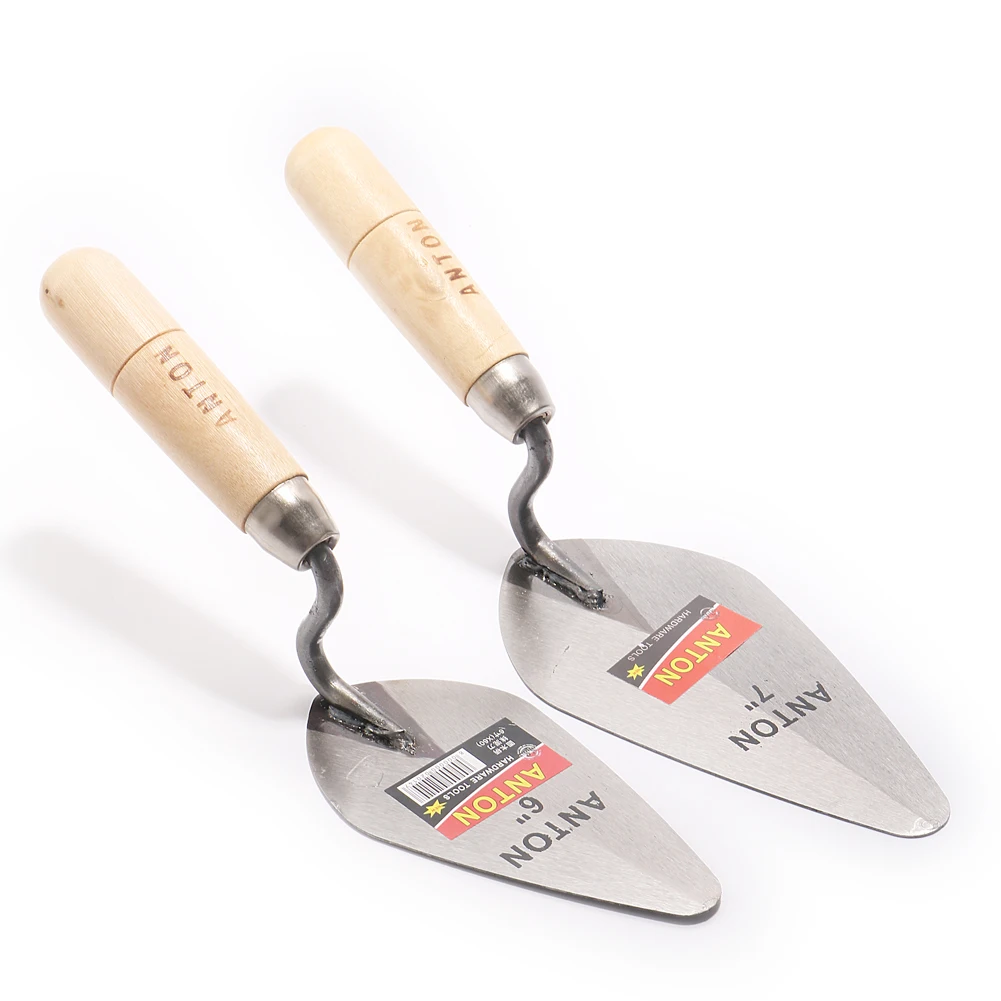 6/7 Inch Construction Tools Putty Knife Brick Trowel Laying Carbon Steel Blade Pointing Plaster Tool Carbon Steel Trowel  Tools