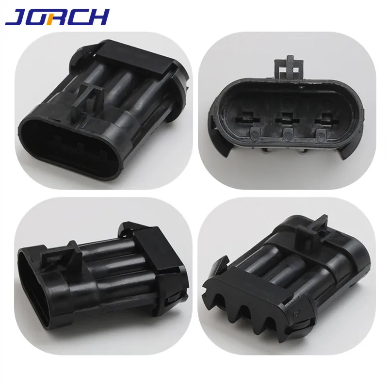 5sets Delphi 3 Pin Way Waterproof Buick Blower Plug Auto Cooler Fan Connector Male Female Socket 12124686 12124685