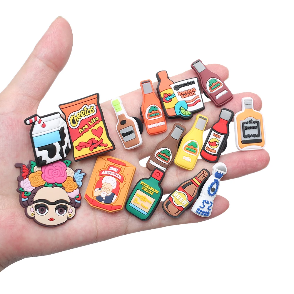 Mexican cookie Bottle Cartoon Shoes Charm Accessories Alligator wristband Garden Clogs Decorative sandals decorative gift