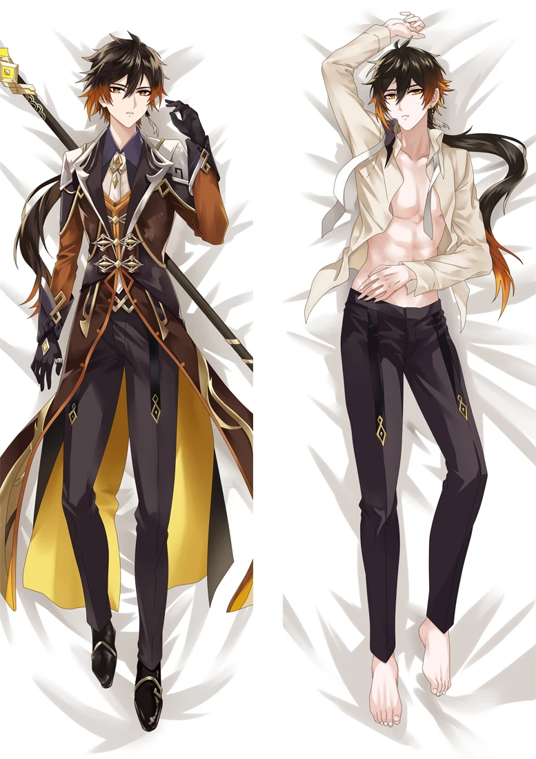 

Game Impact Morax Zhong Li Cosplay Dakimakura Pillow Case Hugging Body Gift Prop