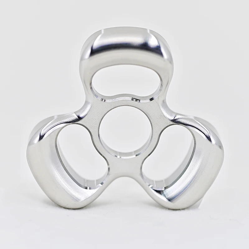 Tri fidget spinner cobre fidget brinquedos para adultos crianças kinetics edc adhd presentes anti estresse cnc mudo silêncio rolamento menino presente de natal