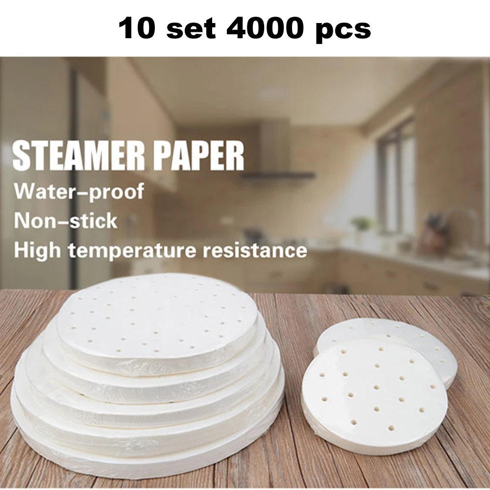 4000Pcs 130/150/100mm Burger Patty Paper Oil Absorbing Paper For Hamburger Press Machine Food Grade Bamboo Nonstick Kitchen Use