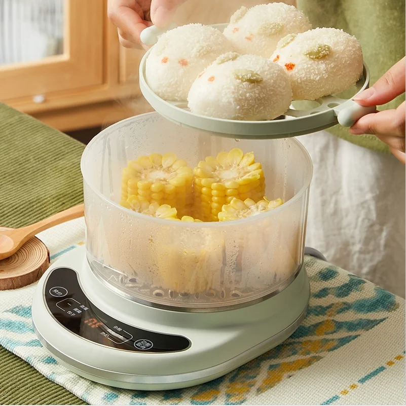 

220V Mini Electric Egg Cooker Portable Automatic Egg Steaming Cooking Machine For Breakfast Food Corn Steamer