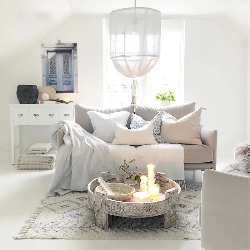 Ay 조명 펜던트 조명, 북유럽 디자인 린넨, 코튼, DIY 원단 전등갓, LED 화이트 펜던트 조명, 호텔 로프트 스타일 램프