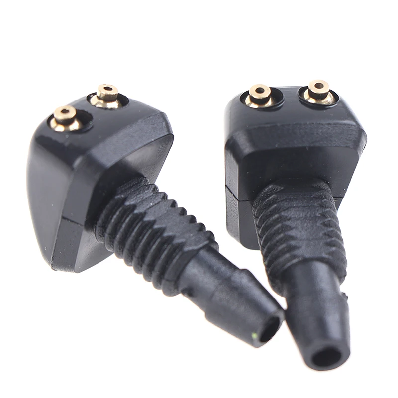 2pcs Universal Front Windshield Washer Wiper Nozzle Sprayer Water Spout Outlet