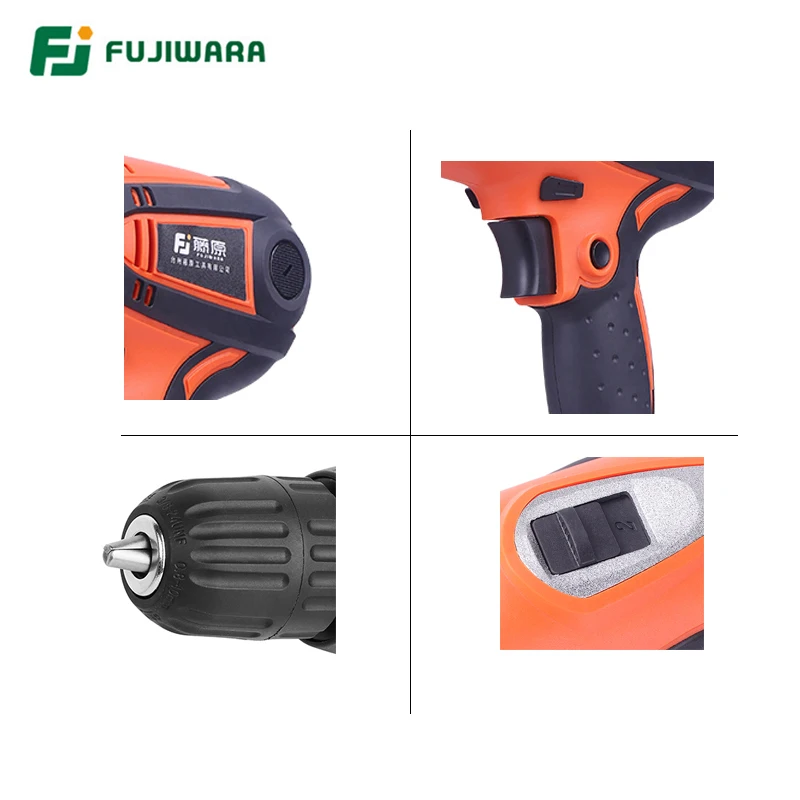 FUJIWARA 350-420W Electric Screwdriver Power Impact Drill 220V-240V Screw Wrench 19-Speed Adjustable