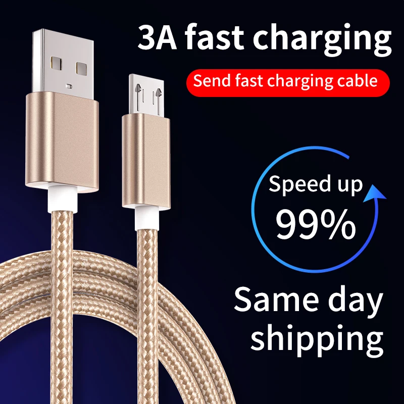 

Kebiss USB Micro Cable 3A Fast Charging Data Cables for Samsung S6 S7 Xiaomi Huawei Charger USB Cable Phone Accessories