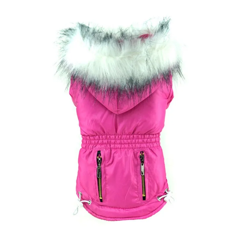 Winter Warm Jacket with Harness Puppy Pet Clothes Dog Cloth Vest Winter Clothing