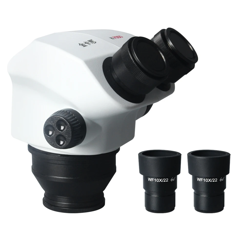 Imagem -06 - Zoom Contínuo Cabeça de Microscópio Estéreo 7x50x Microscópio Binocular Mais 0.5x 2.0x Barlow Lente Objetiva para Solda Pcb