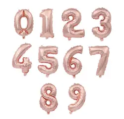 16 32 40 inch number balloons helium Foil ballon silver rose gold digital Globos wedding birthday party decoration kids supplies