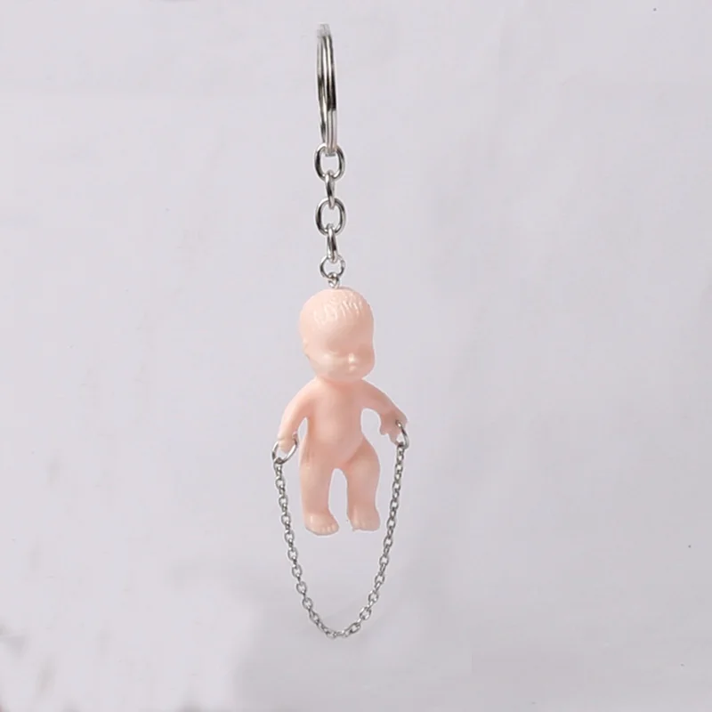 Doll keychain- Kitsch keychain, Upcycled Jewelry, Creepy Doll keychain, Found Object Jewelry, Cute Baby Doll Jewelry, Quirky