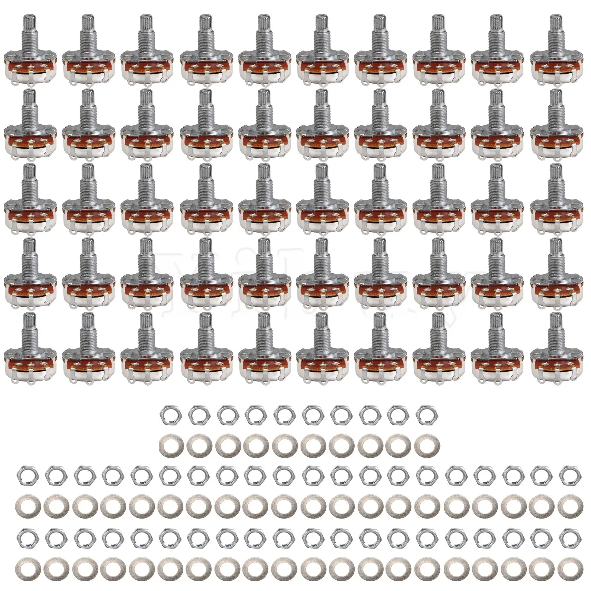 A250K Push Pull Guitar Timbre Control Pot Potentiometer Guitar Parts Pack of 50