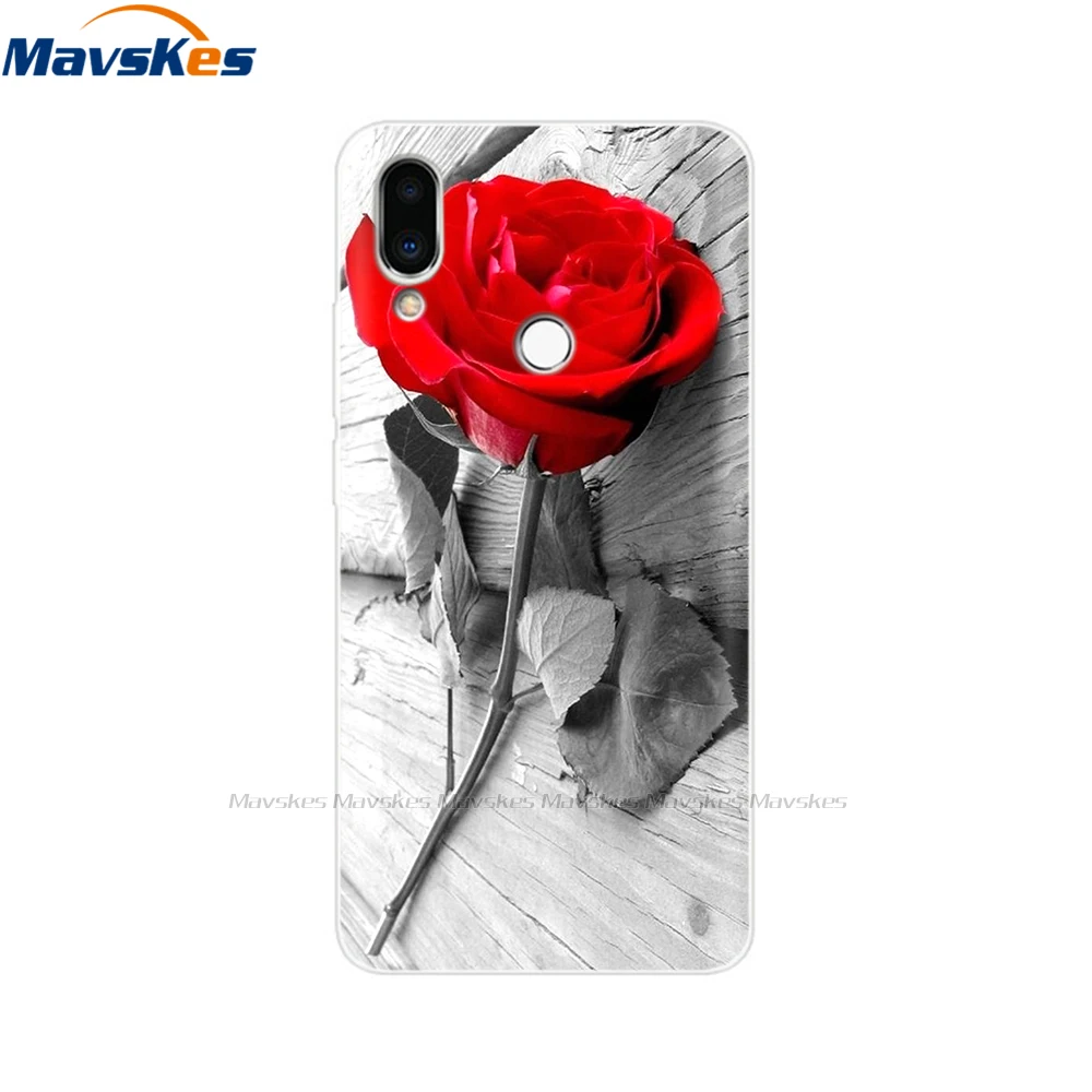 For Meizu Note 9 Case Note9 Soft TPU Silicon Funda Back Cover For Meizu M9 Note Case M9Note M 9 Rose Print Phone Case Coque Para