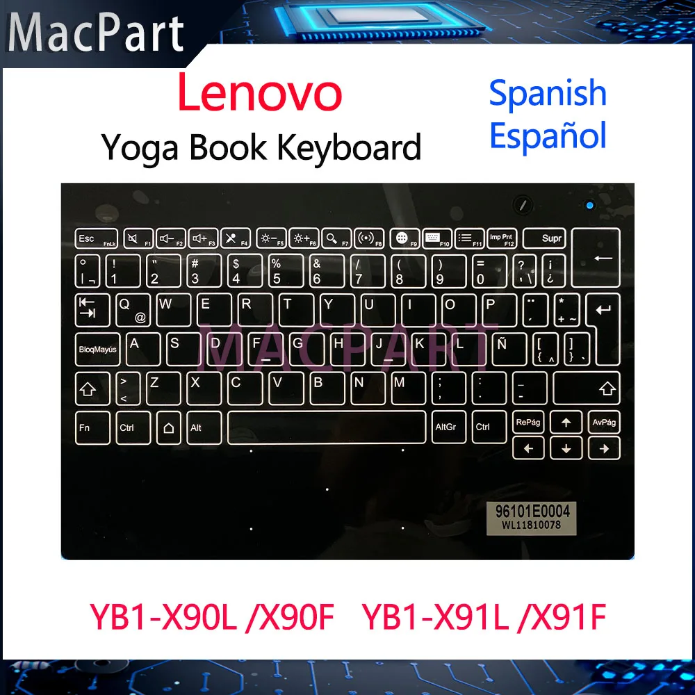 Original Nova Marca Latin Espanhol Teclado Palmrest para Lenovo Yoga Livro Yogabook Yb1-x90l Yb1-x90f Yb1-x91l Yb1-x91f X90 X91