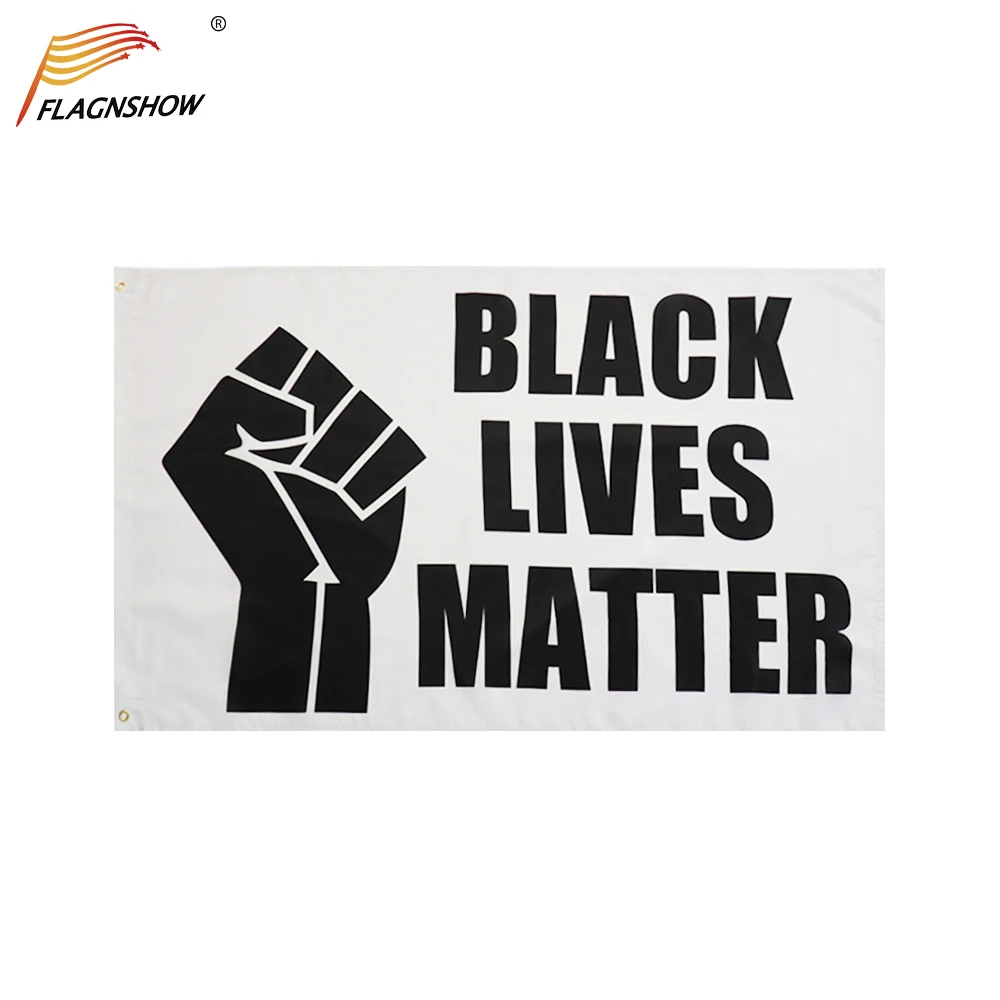 Flagnshow Black Lives Matter Flags and Banners 3x5 FT BLM Peace Protest Flag Free Shipping