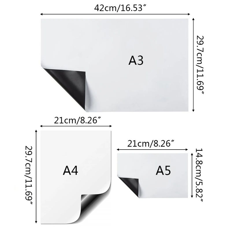 Magnetic Soft Whiteboard Refrigerator Sticker Erasable Memo Message Board Remind F3MA