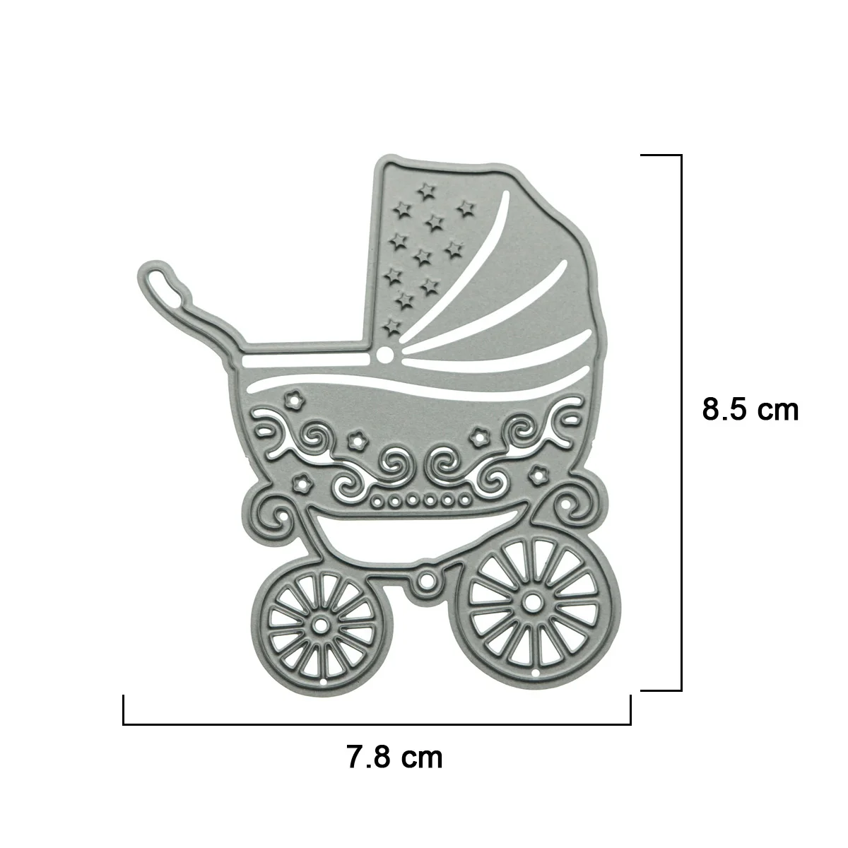 Baby Stroller Pattern Metal Cutting Dies Scrapbooking DIY Clipart Craft Pram Shape Paper Cutter Mold For Photo Album Decorating