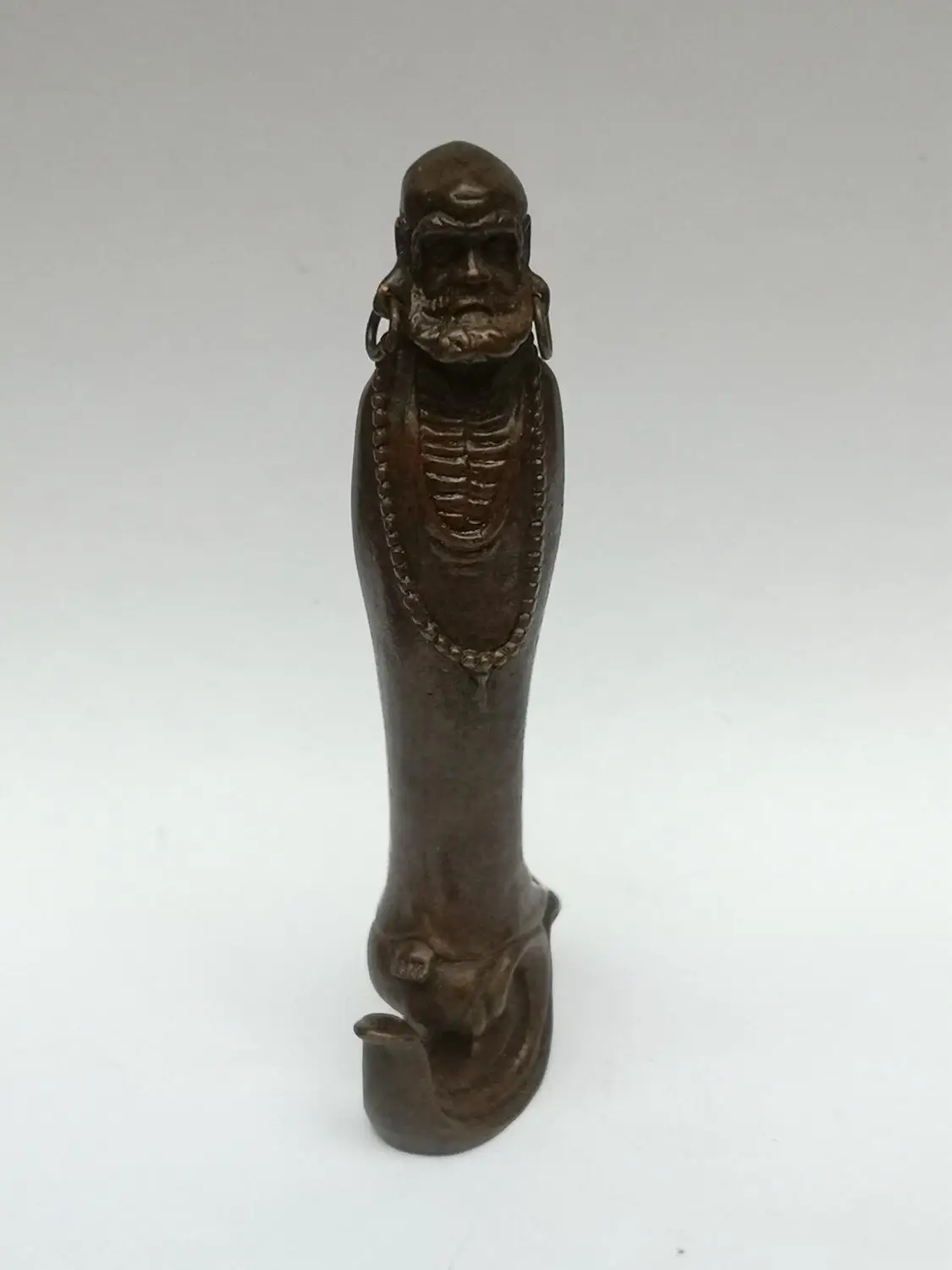 

YIZHU CULTUER художественная коллекция Старый Китай бронзовая резьба Bodhidharma статуя ладана основа для семейного украшения подарок
