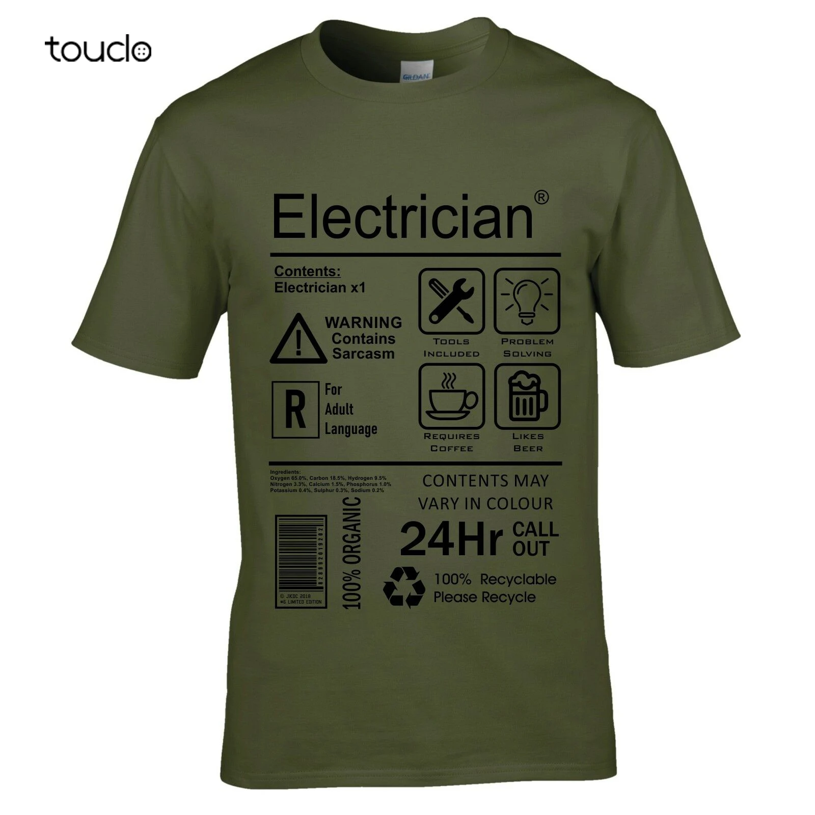 Funny Electrician Package Care Instructions Mens T-Shirt Top Electrical Engineer 2019 Summer Men O-Neck Tee Shirt 3D Print Tee