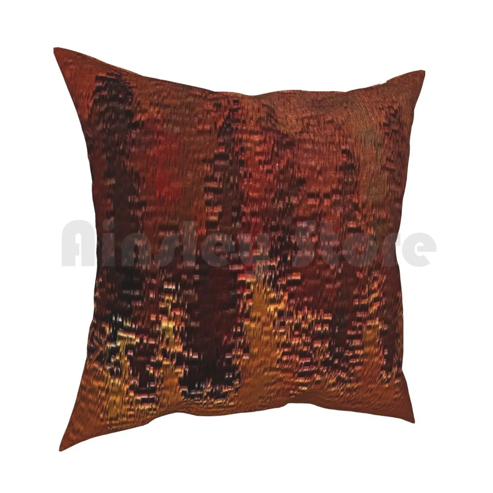 ปลอกหมอนลายทองแดงบรอนซ์ พิมพ์ลายสำหรับตกแต่งบ้าน ปลอกหมอนนุ่มลายทองแดงบรอนซ์ ผิวสัมผัสแบบเก่า ลายขรุขระ สนิม หยาบ