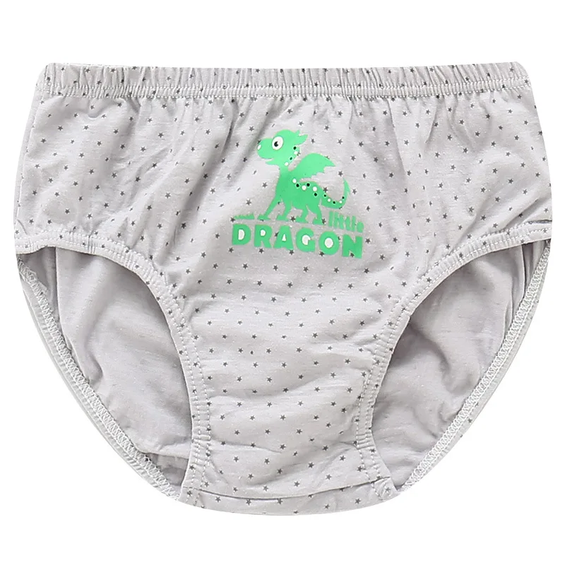 5pcs/box Boys Briefs Underwear Cotton Spandex Cartoon Dinosaur Stretchy Panties Kids Clothes 1 2 3 4 5 6 7 8 Year Old OBU203117 image 2