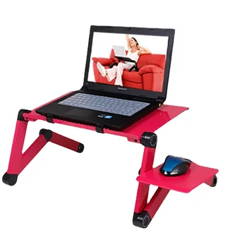 Escritorio de aleación de aluminio para ordenador portátil, mesa plegable para dormitorio, para oficina, cama, anticorrosión