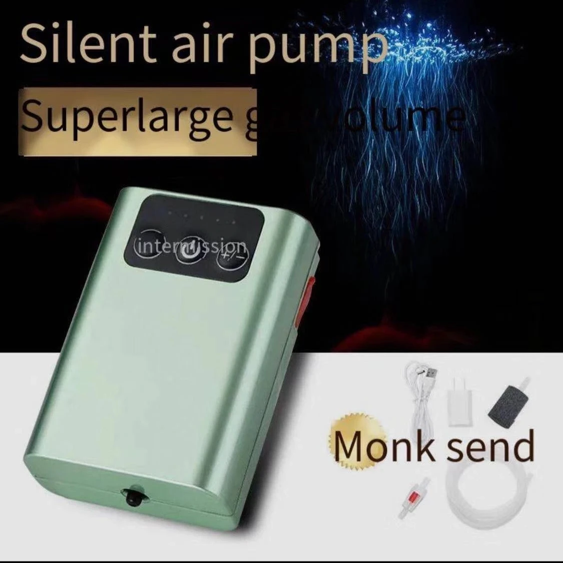 Fish tank oxygen pump outdoor fishing special waterproof oxygen machine rechargeable lithium battery air pump aquarium accessori