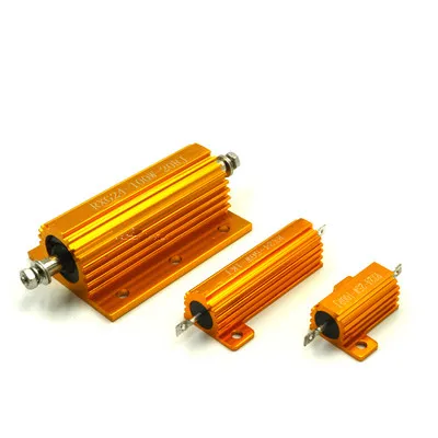 Rxg24 75 w escudo de alumínio abrigou caso resistor wirewound de energia + 5%-5% 1/2/3/4/5/6/8/10/15/20/25/30/50 ohm 1pc