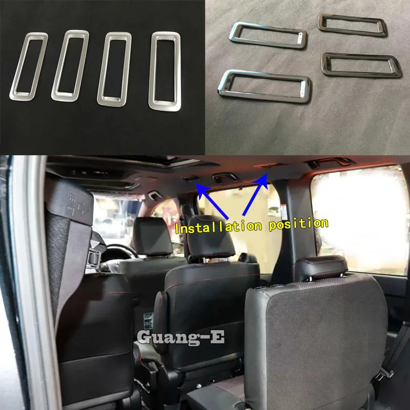 For Toyota Noah Voxy 80 Series 2015 2016 2017 2018 2019 2020 2021 Car Sticker Cover Frame Rear Back Box Air Vent Outlet Trim