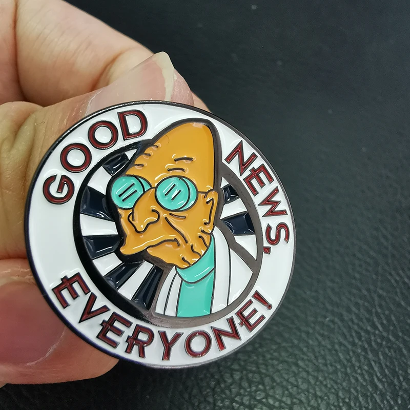 

future old man brooch pin
