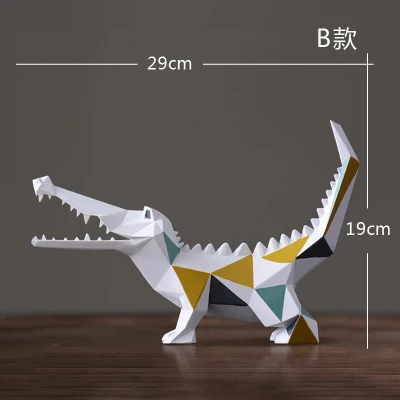 NORTHERN EUROPE MODERN CARTOON GEOMETRY CROCODILE ANIMAL ORNAMENT CREATIVE LIVING ROOM TV CABINET SHOP MODEL ROOM DECORATION