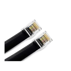 RJ11 RJ12 6P6C Data Cable, Male to Male Modular Data Cord Straight Reverse Wiring Pinout Telephone Handset Voice Extension Cable