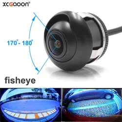 XCGaoon 180 Degree CCD Fisheye Lens Car Rear Front Side View Backup Camera Wide Angle Night Vision Waterproof & Control Wire