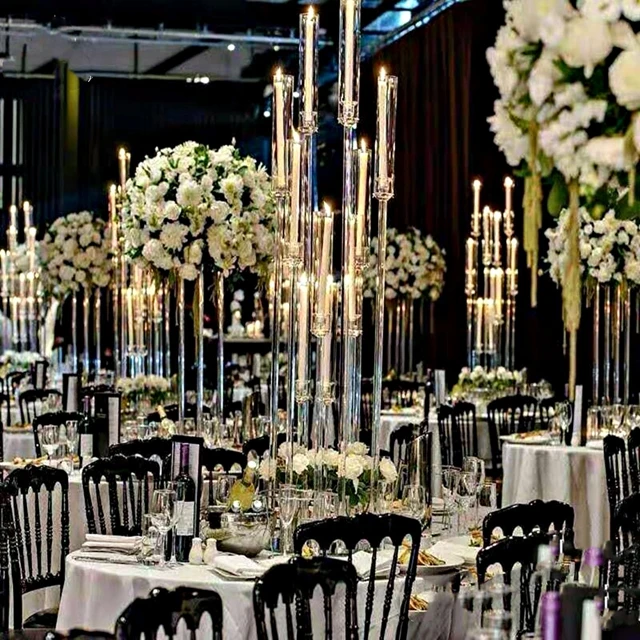 

Tall Candelabra Crystal Candelabra Wedding Centerpieces Acrylic Clear Candle Holder qq511