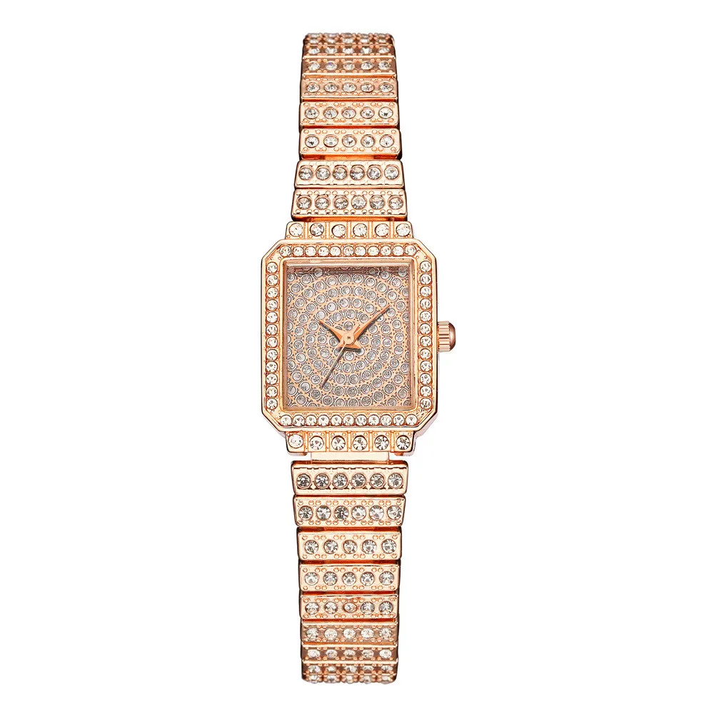 Gypsophila-Reloj de pulsera de cuarzo para Mujer, accesorio de lujo con diamantes de imitación, elegante, color dorado, 2021